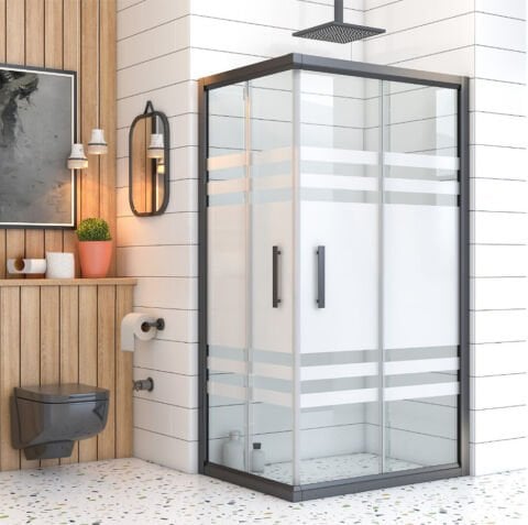 Siyah Dikdörtgen Duşakabin