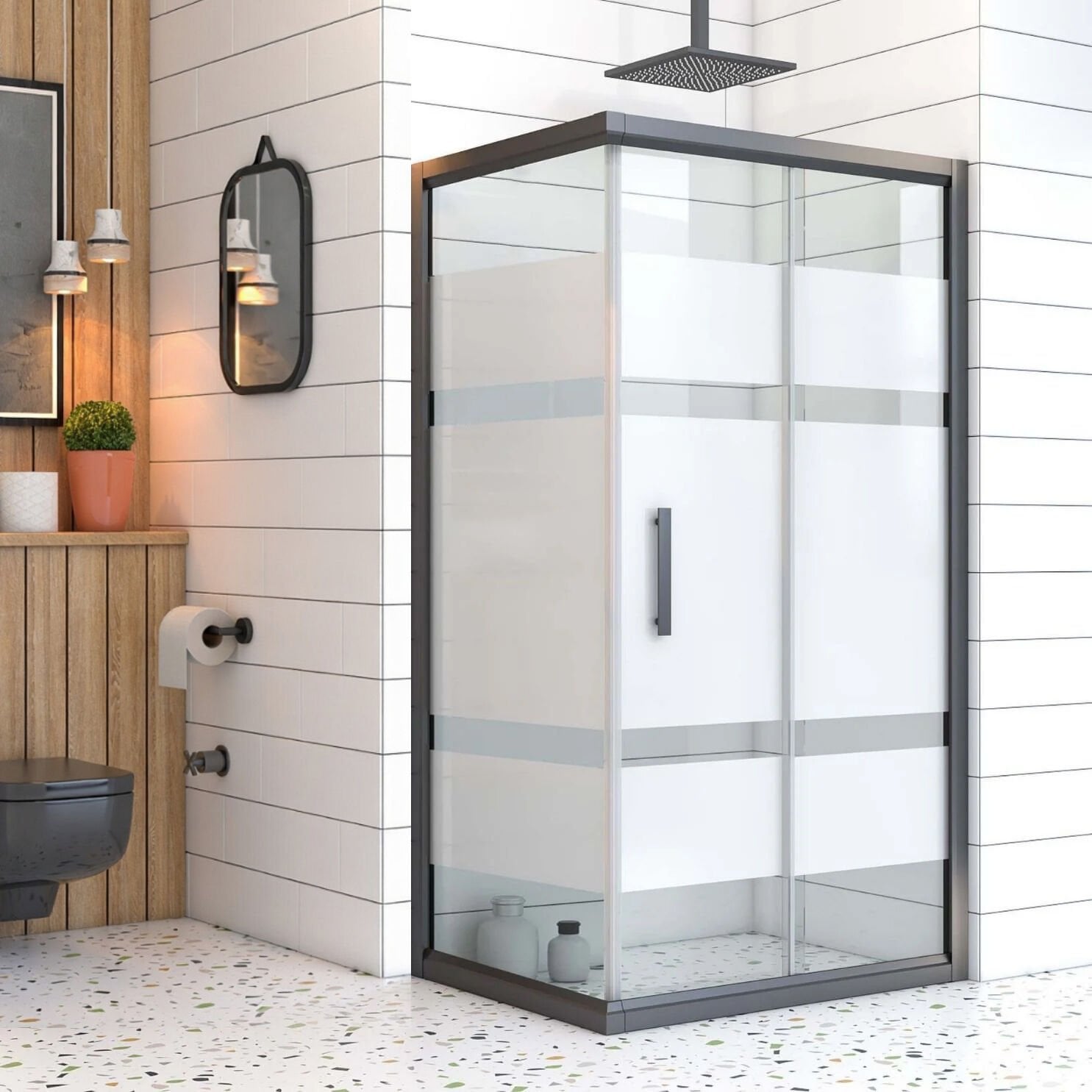 Mira Luxa Sabit Panelli Dikdörtgen Duşakabin