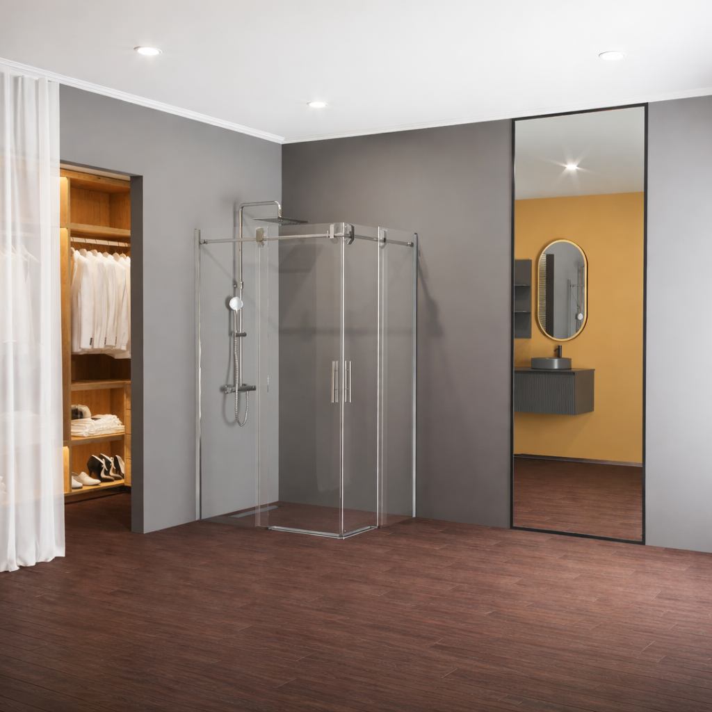 Dikdörtgen Borulu Sistem Cam Duşakabin