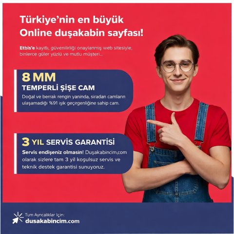 Cam Sabit Panel Duşakabin 100 CM