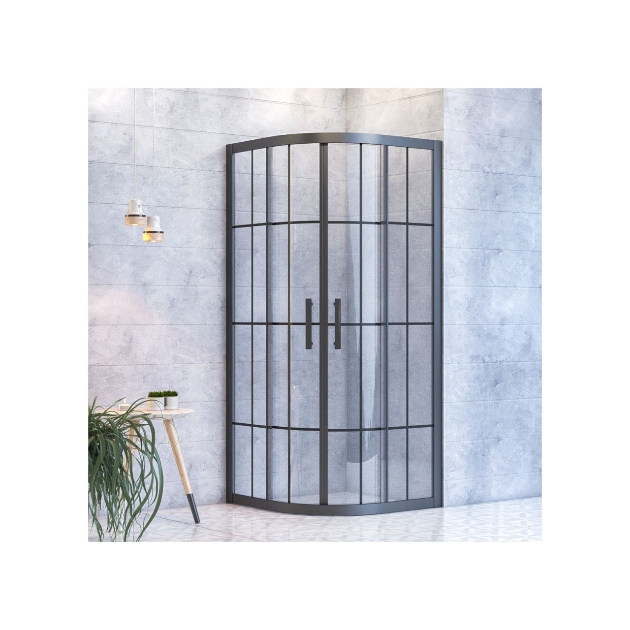 Oval Duşakabin Duş Teknesiz 100x100 Cm