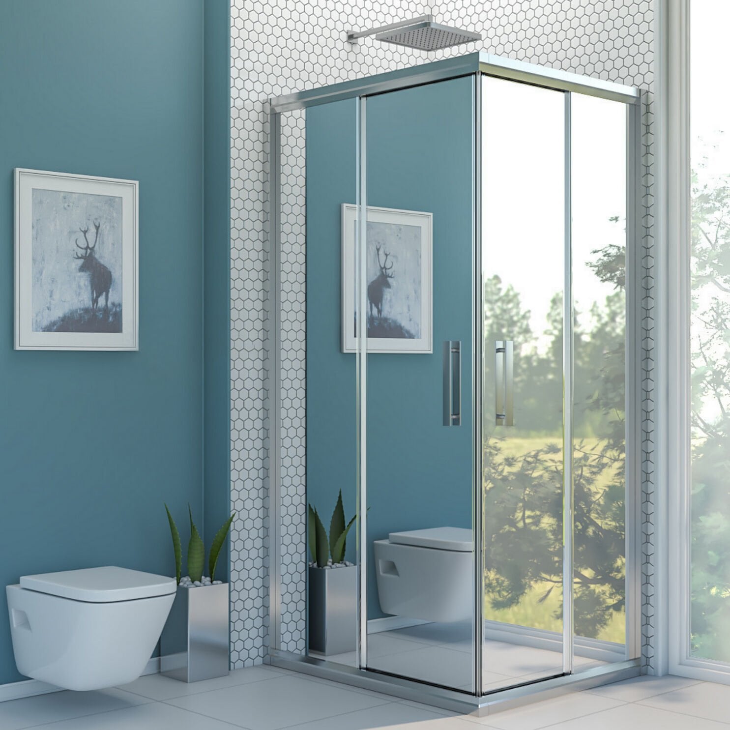 Nova Compact Reflekte Cam Dikdörtgen Duşakabin