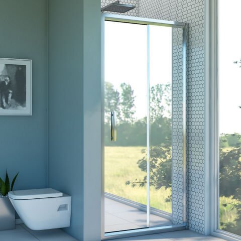 Nova Compact Reflekte Cam 1 Sabit 1 Sürgü Duşakabin