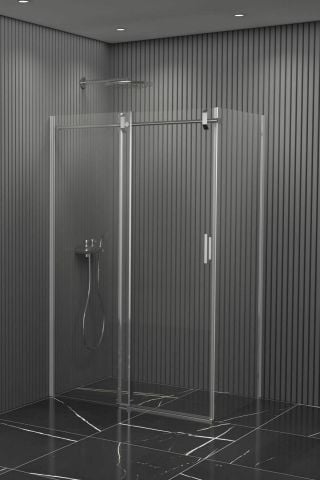 Dikdörtgen Borulu Sistem Cam Duşakabin Bronz Profil 100x100 Cm