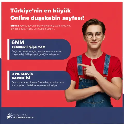 Kare Borulu Sistem Cam Duşakabin Teknesiz Bronz