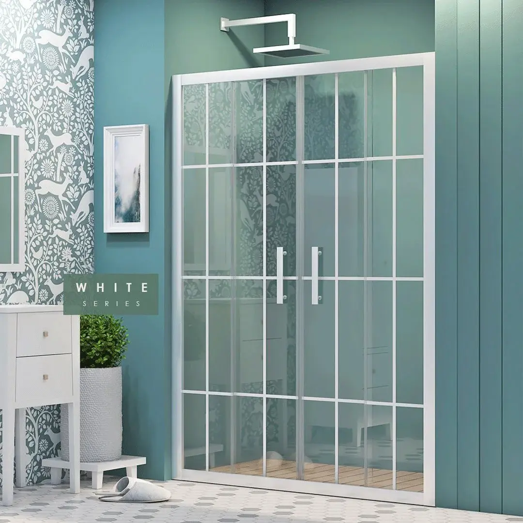 Dusakabincim White Nova Orta Açılır 2 Sabit 2 Sürgü Duşakabin