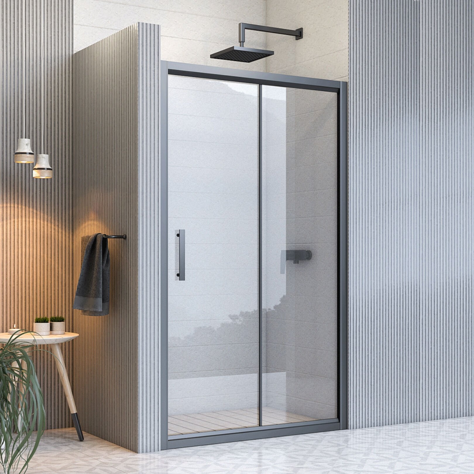 Mira Aqua İki Duvar Arası 1 Sabit 1 Sürgü Duşakabin