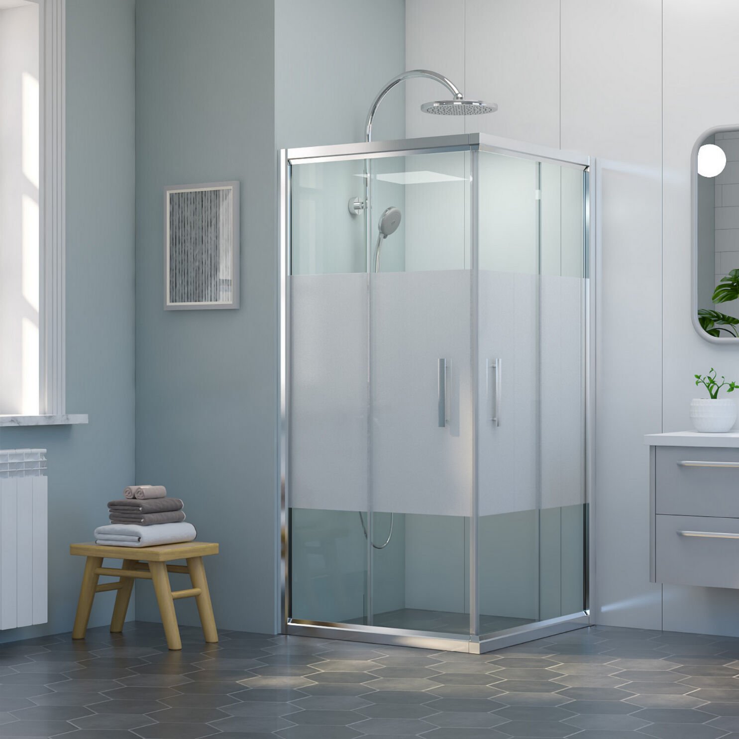 Nova Flow Kare Duşakabin