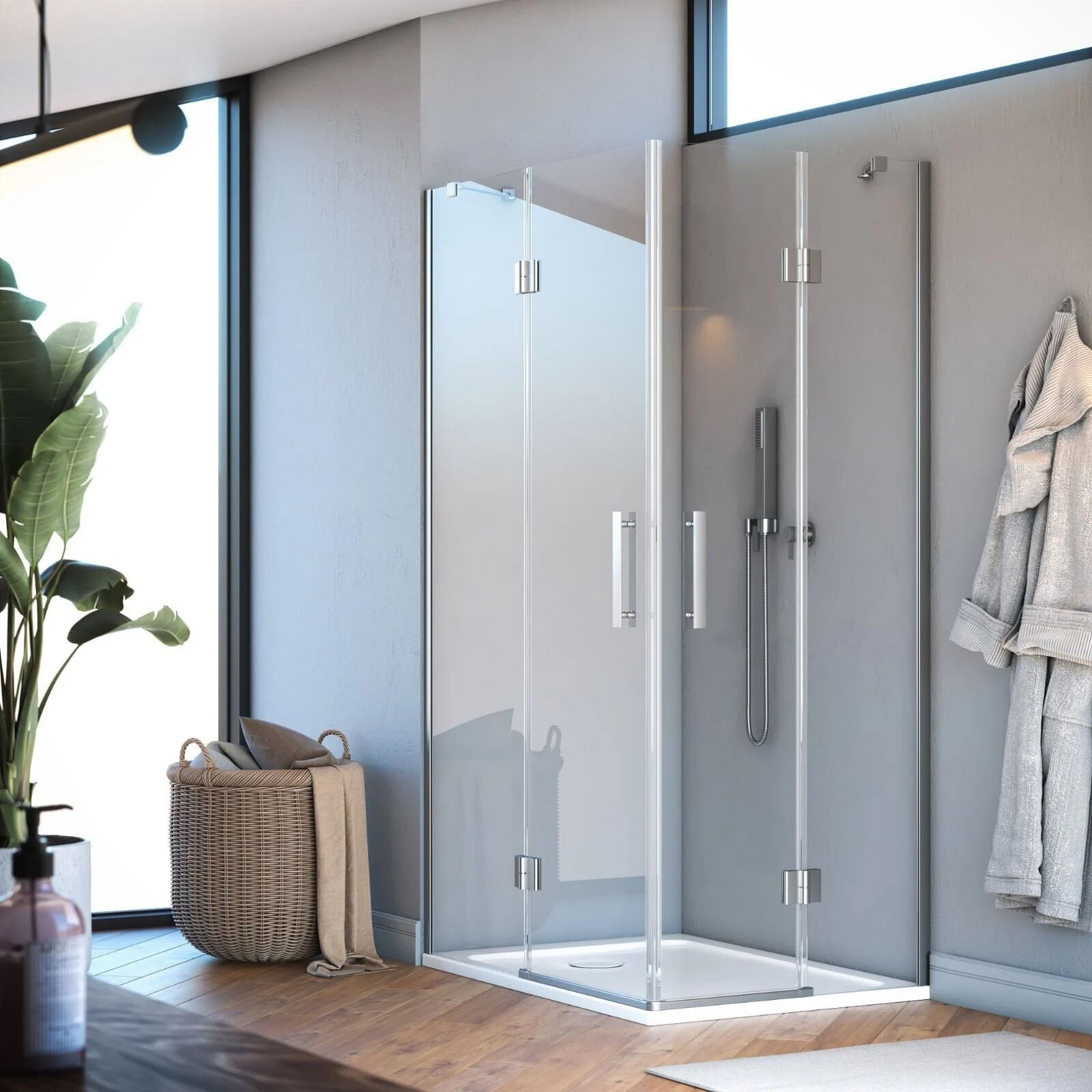 Aura Elyse Menteşeli Sistem 2 Sabit 2 Açılır Köşe Duşakabin