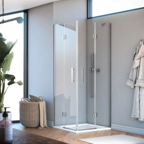 Aura Elyse Menteşeli Sistem 2 Sabit 2 Çalışır Dikdörtgen Duşakabin