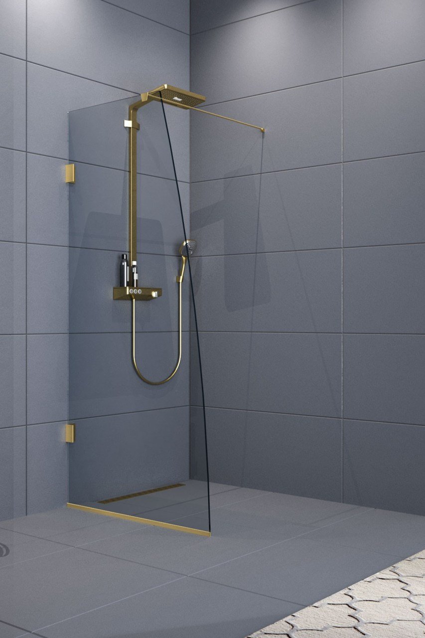 Altın Profil Menteşeli Yan Panel 100 CM