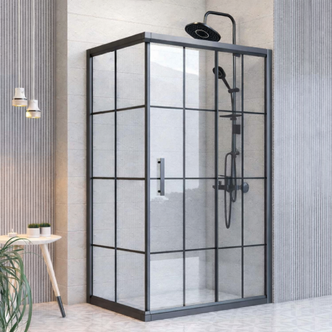 Siyah Desenli Duşakabin