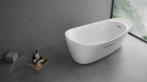 Dusakabincim Arezzo 180x85 Beyaz Bağımsız Akrilik Küvet