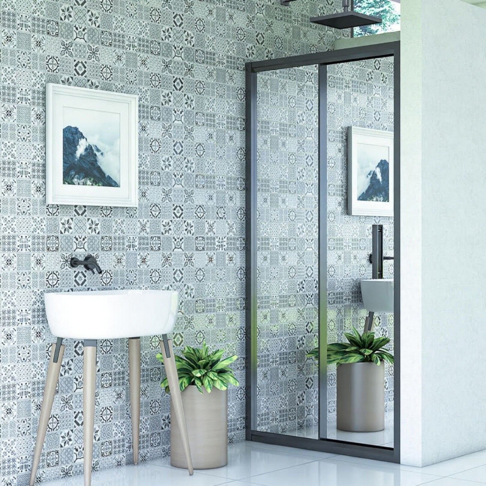 Mira Bella Reflekte Cam 1 Sabit 1 Sürgü Duşakabin