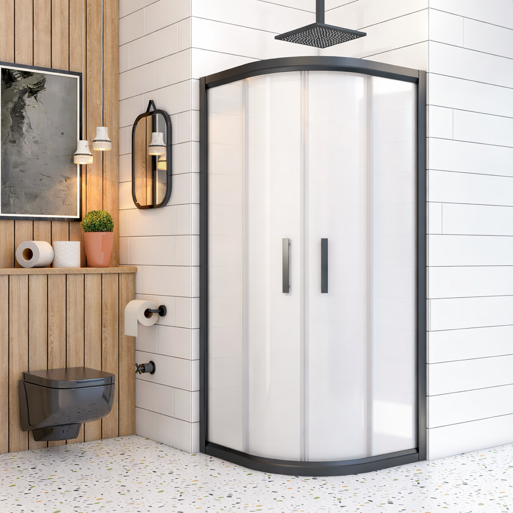 Dusakabincim Özel Siyah Dizayn Duşakabin 70x70 Cm