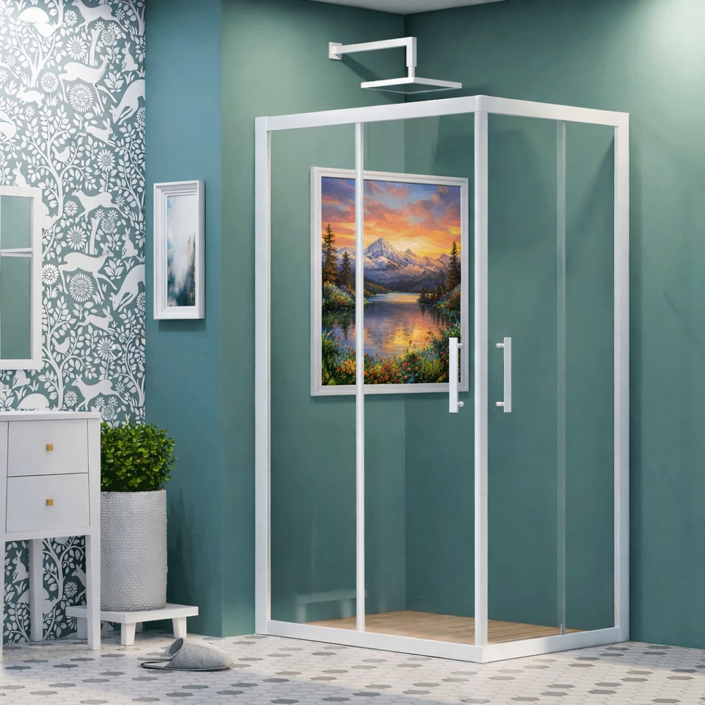 Dusakabincim White Clear Dikdörtgen Duşakabin