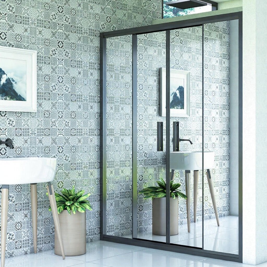 Mira Bella Reflekte Cam Orta Açılır 2 Sabit 2 Açılır Duşakabin