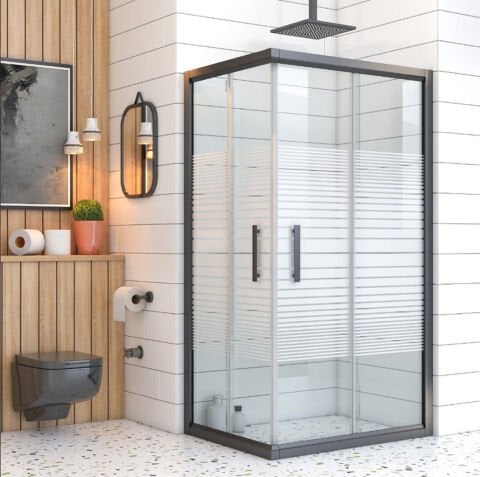 Siyah Dikdörtgen Duşakabin (4)