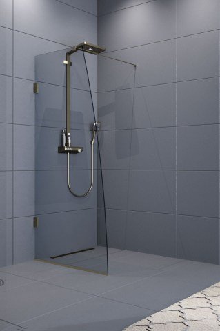 Bronz Profil Menteşeli Yan Panel 100 CM