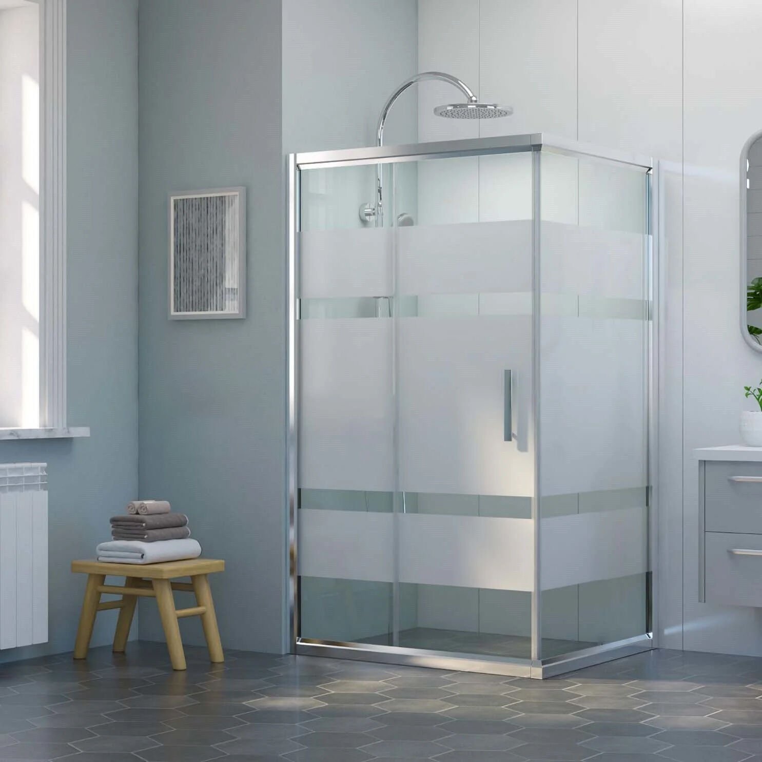 Nova Velox Sabit Panelli Dikdörtgen Duşakabin