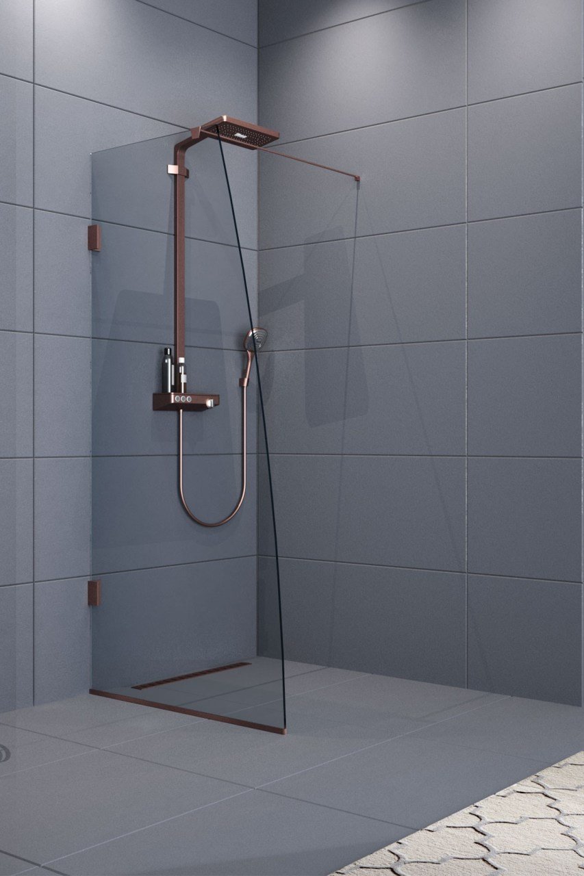 Bakır Profil Menteşeli Yan Panel 100 CM