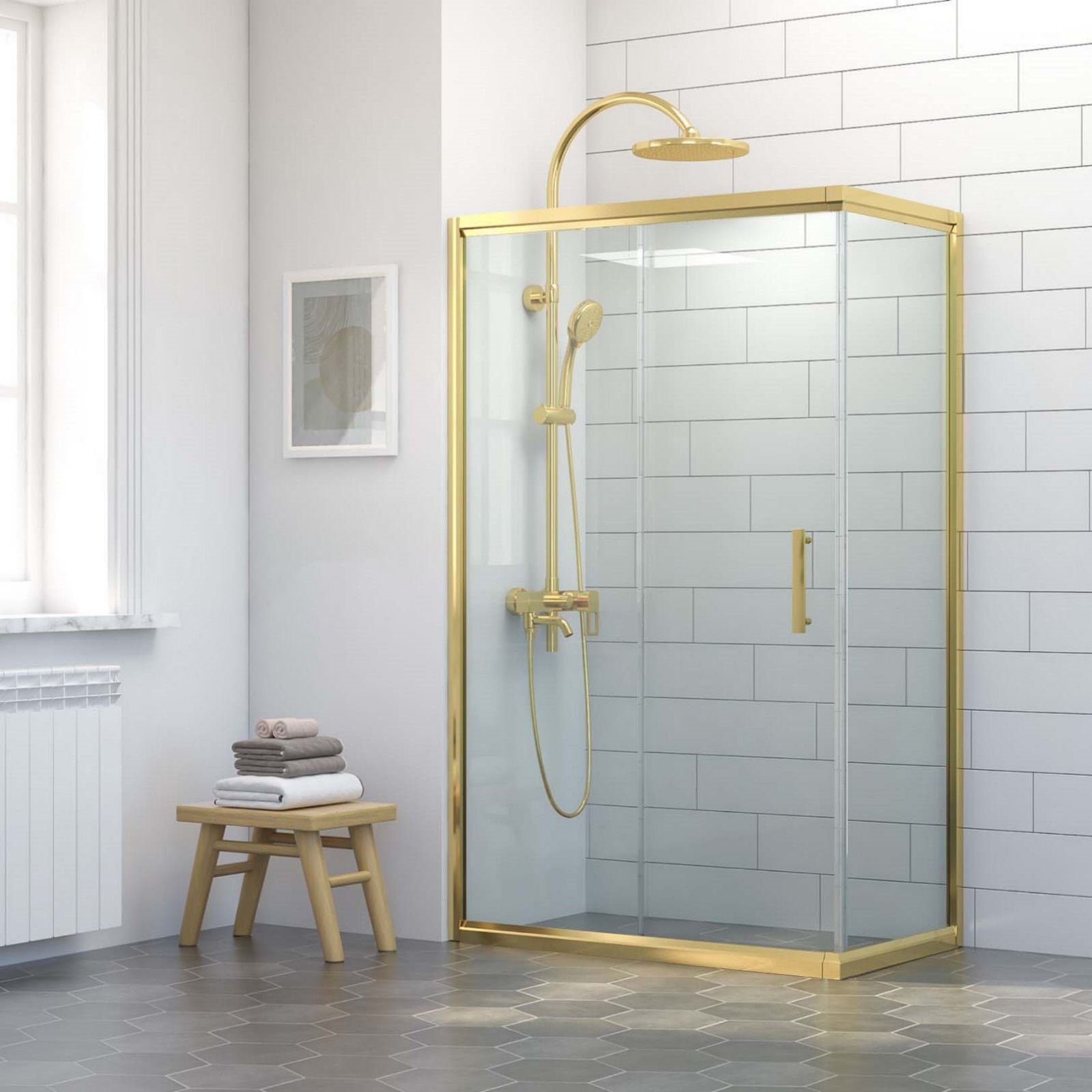 Shine Tempo Sabit Panelli Dikdörtgen Duşakabin